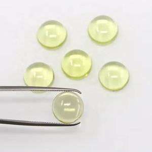 Cabochon rond en quartz citron naturel de 4mm pierre précieuse en vrac semi-précieuse pour la fabrication de bijoux fournisseur en gros au meilleur coût d'usine - Product Image 2