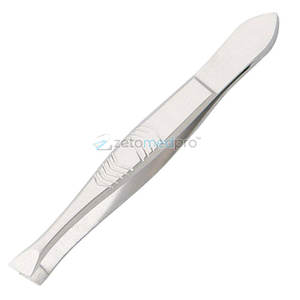 Pinzas Inclinadas para Cejas de Acero Inoxidable, Herramienta de Belleza de Precisión para Depilación - Product Image 3