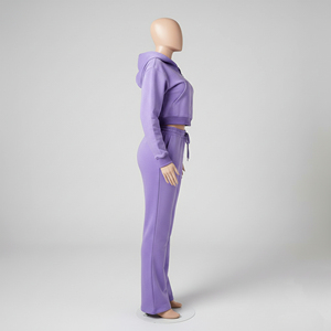 Custom <b>Women</b> Patchwork Zip Up Hoodie Tracksuit <b>Fleece</b> Sweatsuit Warm Color Block <b>Jogger</b> Pants Two Piece Set Casual Activewear - Product Image 6
