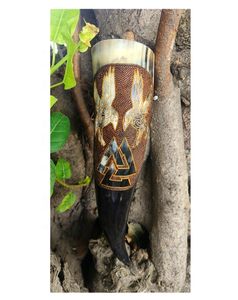 Corne à bière médiévale d'inspiration viking de haute qualité, polie, biologique, 250-350 ml, artisanat naturel, cadeau de Noël, cadeau de fête des mères - Product Image 2