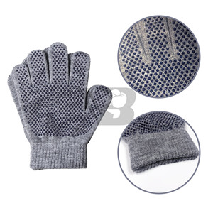 Custom OEM Black Winter Men Warm <b>Wool</b> Mittens Polar Fleece Adult <b>Gloves</b> Velvet Polyester Cold Velvet Riding <b>Gloves</b> - Product Image 3