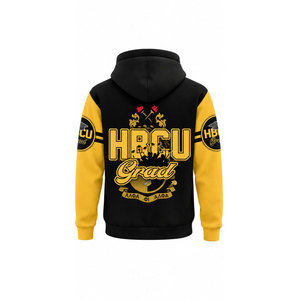 Sweat-shirt à capuche Alpha Phi Alpha HBCU pour homme, 100% coton, hiver, noir et jaune, impression par sublimation - Product Image 3