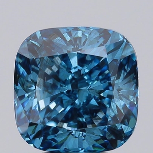 5.07 Ct <b>Cushion</b> Cut Lab Grown Diamond Fancy Vivid Blue SI2 IGI Certified CVD Loose Diamond Wholesale for Jewelry Making - Product Image 1
