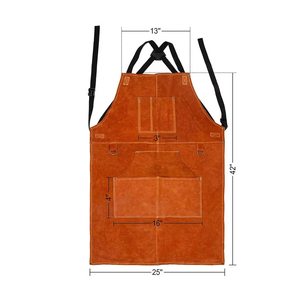 Tablier en cuir imperméable réutilisable sans manches, style vintage, personnalisé, antistatique, multi-poches, pour cuisine, jardinage, boulangerie - Vente en gros - Product Image 2