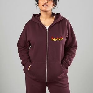 Nuevas Sudaderas con Capucha y Cremallera para Mujer, Estilo Acid Wash, Calidad Premium, 360GSM, 100% Algodón, Talla Grande, Ropa Casual de Otoño e Invierno, Personalizables - Product Image 1