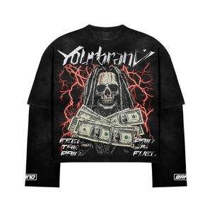 Camiseta de Hombre de Estilo Vintage con Lavado Ácido, Camiseta Desgastada con Lavado Ácido, Fabricante de Ropa, Camiseta de Estilo Urbano para Hombre - Product Image 6