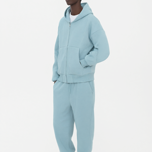 Men's Heavyweight Cotton Tracksuit-Breathable <b>Summer</b> Streetwear Pullover <b>Hoodie</b> with Custom Logo Wholesale - Product Image 2