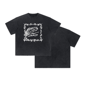 Camiseta de Manga Corta para Hombre, Cuello Redondo, Corte Holgado, 300g, 100% Algodón, Tejido Jersey Informal, Transpirable, Rojo, Blanco, Gris - Product Image 2