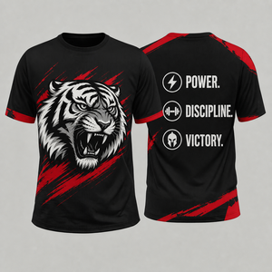 Camiseta Deportiva Unisex de Manga Corta para Academia de Boxeo, Estampado por Sublimación, Corte Ajustado, Patrón de Camuflaje, Poliéster - Product Image 6