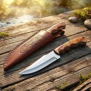 Cuchillo de Hoja Fija para Exteriores con Logotipo Personalizado OEM al por Mayor, Cuchillos de Caza y Camping con Funda, Grado Industrial, Alta Calidad, Punta de Gota - Product Image 6