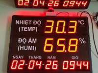 Thermo-hygromètre AT-Temp&Humi avec écran LED, contrôle intelligent par application, alarme haute température, construction en plastique et aluminium, IP52