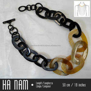 Collar de cuerno natural de estilo clásico con cadena de cuerda Regalo de moda para fiestas del Día de la madre y el Día de San Valentín - Product Image 4