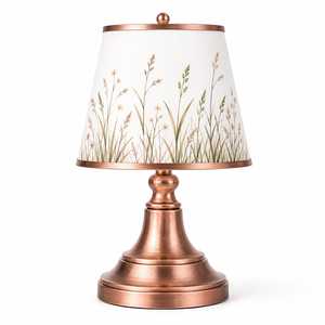 Vase de table traditionnel en laiton avec abat-jour en tissu blanc, fait main, design moderne, écologique, Lavie Creations LCa-181 Anniversaire - Product Image 5