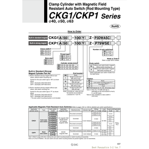 กระบอก CKG1A63-150Z นิวเมติก SMC - Product Image 3