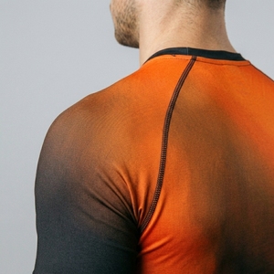 Custom Fitness Compression Shirt Men Half Sleeve <b>Athletic</b> Training Gym Running Performance Sportswear Wear - Product Image 3