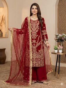 Elegante Salwar Kameez Pakistaní para Mujer, Tela Georgette, Bordado con Lentejuelas, Conjunto de Lujo para Fiesta o Graduación, Zaha Timeless Grace - Product Image 5