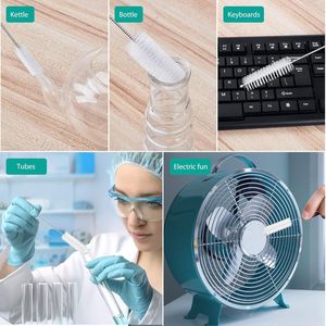 Set di spazzole per la pulizia delle bottiglie con tubo in nylon da 8 pollici, con gancio per bottiglie e tazze a collo stretto, set da 10 pezzi - Product Image 3