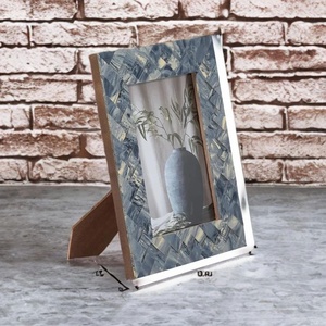 DYNAMIC HANDICRAFT IMPEX <b>Epoxy</b> Resin Photo Frame 5x7 Inch Multicolor Mosaic Design Eco-Friendly Durable Decorative <b>Table</b> Frame - Product Image 1