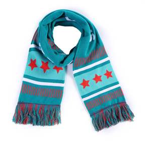 Unisex Double Layer Knit Scarf <b>Fan</b> Pattern Stadium Event Supporter Scarf Warm Sports Fanwear Accessory - Product Image 1