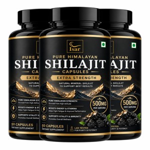 Cápsulas de Shilajit del Himalaya OEM ODM 500 mg, Cápsulas de Extracto de Shilajit del Himalaya 100% Auténticas con Ácido Fúlvico y Minerales Traza - Product Image 1