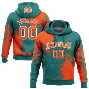 Sudadera con Capucha Personalizada para Hombre, con Estampado por Sublimación de Pinceladas, Nombre y Número, Ropa Deportiva, Poliéster, Corte Casual, Estilo Otoñal - Product Image 1