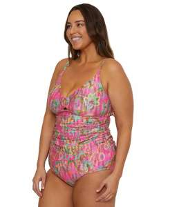 เสื้อแทนกินี่พิมพ์ลายโพลินีเซียขนาดพลัสไซส์ |   เบคก้า อีทีซี - Product Image 3