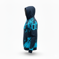 Sweat à capuche de sport personnalisé tendance pour l'hiver, entièrement sublimé, léger, respirant, anti-transpiration, 100% polyester, pour adultes, OEM