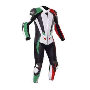 Traje de Motociclismo de Cuero para Hombre, Manga Larga, Negro, Impermeable, Protección para Todas las Estaciones, Diseño Personalizado, Transpirable y de Secado Rápido - Product Image 1