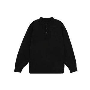 <b>Men's</b> Trendy <b>Henley</b> Knit Sweater <b>Long</b> <b>Sleeve</b> Button Front Pullover Warm Comfortable Casual Winter Apparel Custom Wholesale Knitw - Product Image 2