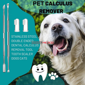 Removedor de Sarro para Perros y Gatos, Herramienta Dental Manual de Acero Inoxidable de 6 Piezas con Agarre Ergonómico para Limpieza Dental - Product Image 4