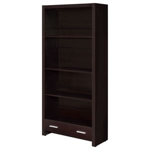 Libreria Maureen Cappuccino a 5 Ripiani con Cassetto, Collezione di Librerie Eleganti e Pratiche - Product Image 3