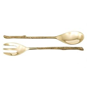 Servidor de ensalada de acero inoxidable con acabado brillante dorado de la más alta calidad, utensilios de cocina para servir, servidor de ensalada para uso doméstico. - Product Image 3