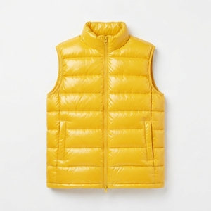 Gilet matelassé brillant pour homme, fabriqué sur mesure, vêtement d'extérieur d'hiver, veste sans manches décontractée - Product Image 4