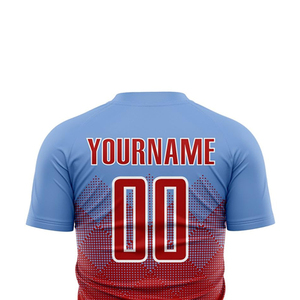 Maillot de football imprimé 100 % polyester, t-shirts à teinture intégrale, séchage rapide, écologique, anti-rétrécissement, tricoté, unisexe - Product Image 4