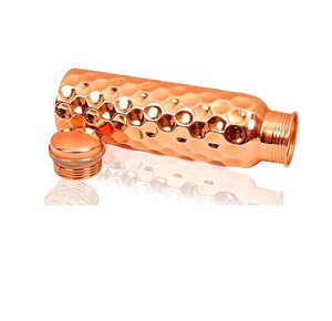 Export Quality <b>Copper</b> <b>Bottle</b> for <b>Drinking</b> With Mirror Finished Pure Metal <b>Copper</b> Water <b>Bottle</b> at Cheapest Prices - Product Image 1