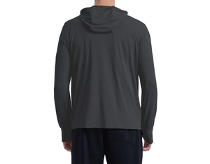 Sweat-shirt à capuche zippé pour homme, couleur unie, respirant, séchage rapide, en molleton tricoté, mélange de coton 300g, décontracté, mode automne, imprimé - Product Image 2