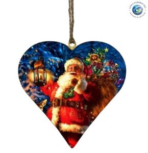 Hanging Metal Heart-Shaped Christmas <b>Tree</b> <b>Ornaments</b>-Customizable Size & Style Durable Lightweight Eco-Friendly Christmas Decor - Product Image 2