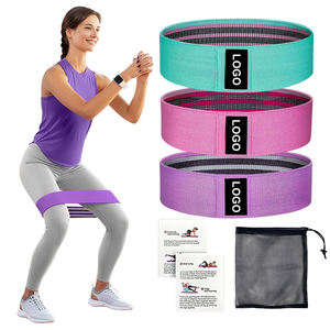Ensemble de bandes de résistance en tissu personnalisables pour les fessiers, les jambes, les étirements, la danse, la remise en forme et la musculation - Product Image 2