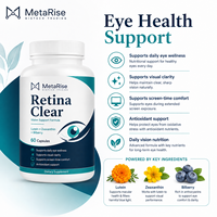 Capsules Oculaires Naturelles Retina Clear Lutéine, Zeaxanthine, Myrtille, Zinc, Vitamine A – Favorise la Clarté Visuelle, Soulage la Fatigue Oculaire – 60 Capsules pour Adultes