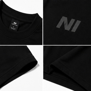 T-shirt Homme Oversize Noir en Coton 2026 Manches Courtes Col Rond Décontracté Streetwear Respirant Coupe Classique Logo Avant Uni - Product Image 2