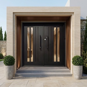Puerta de entrada de hierro forjado con un diseño elegante y grácil; fácil de instalar, con un acabado resistente al óxido y al agua. - Product Image 2