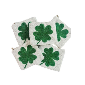 <b>Mini</b> Coin Purse with Beaded Zipper <b>Vintage</b> Style Embroidered Mardi Gras Good Times Roll Coin Pouch from India by MD HANDICRAFTS - Product Image 4