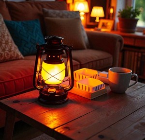 Tragbare Dimmbare LED-Nachtlampe im Petroleum-Stil für Nachttisch, Camping und Garten - für Campinglampen - Product Image 1