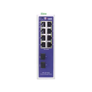 8 * POE port industri Din-Rail Ethernet Gigabit Switch 120W-240W e-dikelola jaringan serat POE Switch untuk NVR
