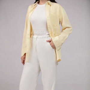 Custom Made Heavy Duty Women Co-ord <b>Set</b> Solid Casual Spring/Summer 2-Piece Long <b>Set</b> Eco-Friendly Breathable Factory Direct - Product Image 4