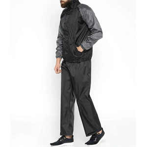 Ensemble coupe-vent personnalisé pour homme avec logo, en polyester/coton tricoté, demi-fermeture éclair avant, séchage rapide, couleurs personnalisées, OEM numérique - Product Image 3