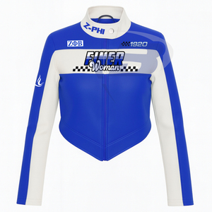 Zeta phi Beta zpb sorority เสื้อแจ็คเก็ตหนัง PU คุณภาพสูงทรงสลิมฟิตแจ็คเก็ตสำหรับแข่งรถปรับแต่งโลโก้ได้ - Product Image 2