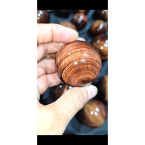 Vente en gros de sphères de pierres précieuses Œil de tigre rouge de haute qualité, figurines sculptées, artisanat en cristal, pierres décoratives Reiki, boules Feng Shui - Product Image 6