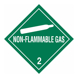 Etiquetas Brady para Gases No Inflamables Clase 2, 4x4 pulgadas, Impermeables, Autoadhesivas, de PP, para Envío de Productos Químicos - Product Image 3