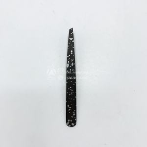 2025 vente en gros marque privée Logo noir et blanc épais métal acier inoxydable sourcils pince à épiler cils pince à épiler ciseaux - Product Image 3